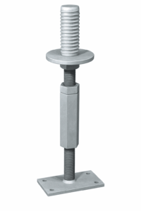 Adjustable post support with a long nut