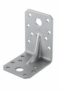 Angle connector with rib