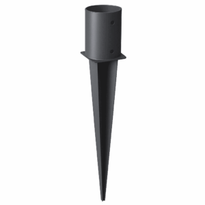 Pole anchor for round post black