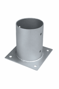 ground plate for round post