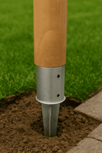 pole anchor for round pole in use