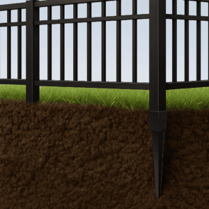 pole anchor square post in use